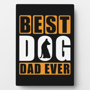 Plaque Photo Meilleur papa pour chien de tous les temps