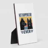 Plaque Photo Meilleur papa Schipperke de tous les temps Design  (Côté)