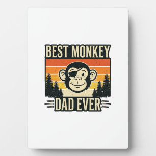 Plaque Photo Meilleur Papa Singe De Tous Les Temps Chemise Vint