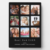 Plaque Photo Meilleur père personnalisé photo famille collage p (Devant)