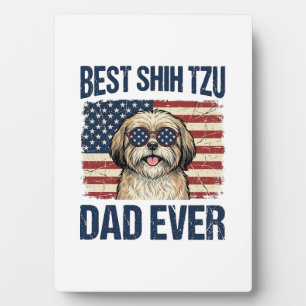 Plaque Photo Meilleur père Shih Tzu de tous les temps chien pat