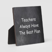 Plaque Photo Meilleur plan de professeur idée cadeau conception (Recto)