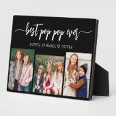 Plaque Photo Meilleur Pop Pop Grand-père Petits-enfants Photo C (Côté)