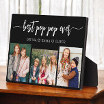 Plaque Photo Meilleur Pop Pop Grand-père Petits-enfants Photo C<br><div class="desc">Capturez l'amour entre Pop Pop et ses petits-enfants avec notre grand-père grand-père grand-enfants Photo Collage Plaque. Cette plaque personnalisée présente un collage photo plein de charme, qui présente de magnifiques moments de chère partagés entre Papa et ses petits-enfants bien-aimés. Autour des photos est le titre attachant "Poppy", ajoutant une touche...</div>