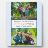 Plaque Photo Meilleur Stepdad dans l'univers Personnalisé 2 Pho (Devant)