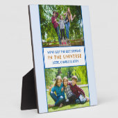 Plaque Photo Meilleur Stepdad dans l'univers Personnalisé 2 Pho (Côté)