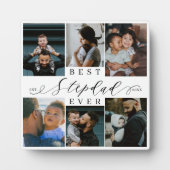 Plaque Photo Meilleur Stepdad jamais | Fête des pères 6 Collage (Devant)