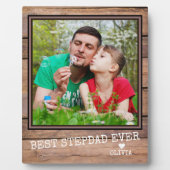 Plaque Photo Meilleur Stepdad Jamais Photo Bois Rustique Person (Devant)