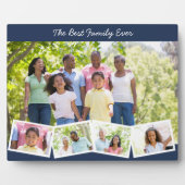 Plaque Photo Meilleure famille jamais - Photo personnalisée Col (Devant)