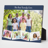 Plaque Photo Meilleure famille jamais - Photo personnalisée Col (Côté)