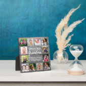 Plaque Photo Meilleure grand-mère 12 Photo petits-enfants Gris  (Insitu)
