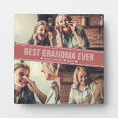 Plaque Photo Meilleure grand-mère | Collage photo couleur bloc (Devant)
