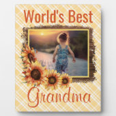 Plaque Photo Meilleure grand-mère du monde (Devant)