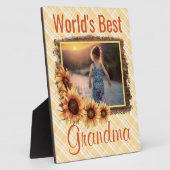 Plaque Photo Meilleure grand-mère du monde (Côté)