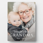 Plaque Photo Meilleure grand-mère du monde année (Devant)