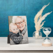 Plaque Photo Meilleure grand-mère du monde année (Côté)