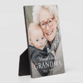 Plaque Photo Meilleure grand-mère du monde année (Côté)