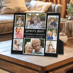 Plaque Photo Meilleure grand-mère et grand-père du monde 8 Coll