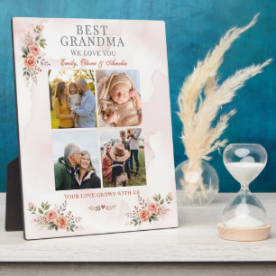Plaque Photo Meilleure Grand-mère Nous Vous Aimons Collage de P