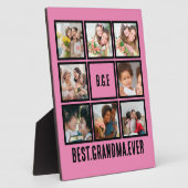 Plaque Photo Meilleure grand-mère personnalisée Ever 8 Collage  (Côté)