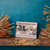 Plaque Photo Meilleure Grand-mère toujours personnalisée (Côté)