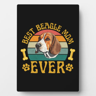 Plaque Photo Meilleure maman Beagle Ever, Chien Beagle Drôle Ca