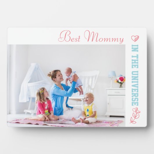 Plaque Photo Meilleure maman dans l'univers photo (Devant)