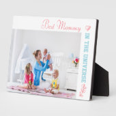 Plaque Photo Meilleure maman dans l'univers photo (Côté)