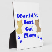 Plaque Photo Meilleure maman de chat du monde (Côté)
