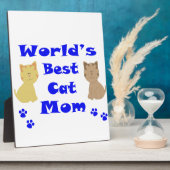 Plaque Photo Meilleure maman de chat du monde (Côté)