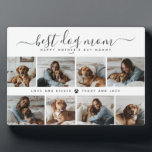 Plaque Photo Meilleure maman de chien : photo de chien personna<br><div class="desc">La plaque "Best Dog Mom" est un hommage affectueux au lien indéfectible entre une mère de chien et ses fidèles compagnons. C'est l'honneur de la Fête des Mères immortalisé dans le temps, célébrant la joie quotidienne et l'amour du chiot qui remplit la vie d'une maman-chien. Cette plaque est l'image parfaite...</div>