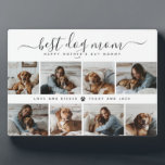 Plaque Photo Meilleure maman de chien : photo de chien personna<br><div class="desc">La plaque "Best Dog Mom" est un hommage affectueux au lien indéfectible entre une mère de chien et ses fidèles compagnons. C'est l'honneur de la Fête des Mères immortalisé dans le temps, célébrant la joie quotidienne et l'amour du chiot qui remplit la vie d'une maman-chien. Cette plaque est l'image parfaite...</div>