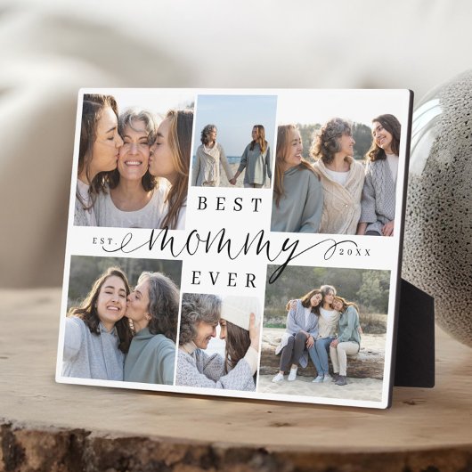 Plaque Photo Meilleure maman Ever Script 6 Photo Collage Keepsa