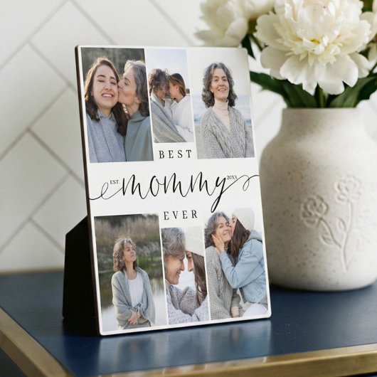 Plaque Photo Meilleure maman Ever Script 6 Photo Collage Keepsa