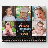 Plaque Photo Meilleure Maman Jamais Boho Retro 5 Photos (Devant)