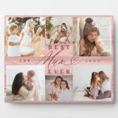 Plaque Photo Meilleure maman Jamais Famille Photo Collage Pink (Devant)