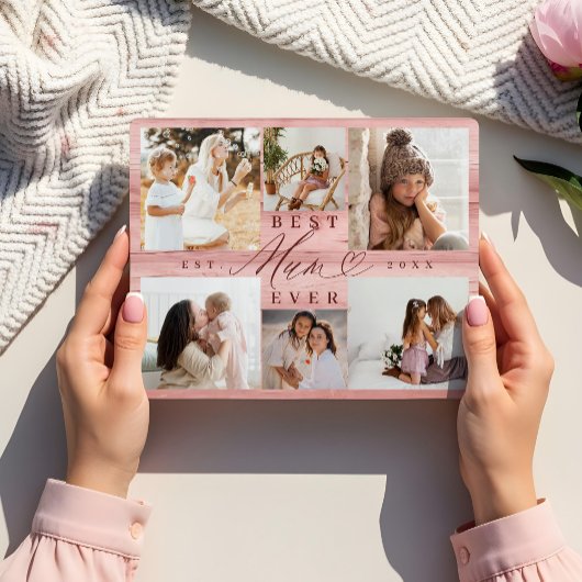 Plaque Photo Meilleure maman Jamais Famille Photo Collage Pink