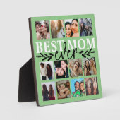 Plaque Photo Meilleure Maman Jamais Green Photo Collage Calligr (Recto)