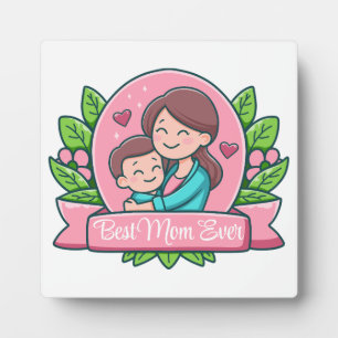 Plaque Photo Meilleure Maman Jamais, Maman Et Enfant, Personnal