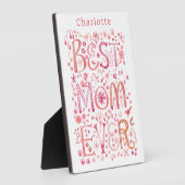 Plaque Photo Meilleure maman jamais personnalisée (Côté)