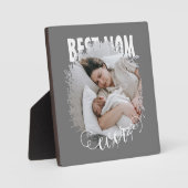 Plaque Photo Meilleure maman jamais photo (Recto)