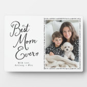 Plaque Photo Meilleure maman jamais Whimsical Script 1 Photo (Devant)