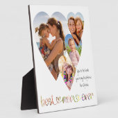 Plaque Photo Meilleure maman Jour Typographie Art Coeur En Form (Côté)