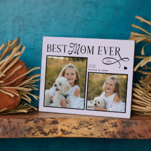 Plaque Photo Meilleure Maman Photo Cœur Chien Cadeaux Fête des
