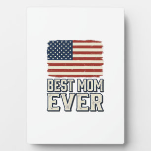 Plaque Photo Meilleure Maman Vintage American Flag Conception d