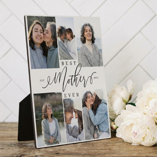 Plaque Photo Meilleure mère jamais Script 6 Photo Collectionner