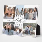Plaque Photo Meilleure mère jamais script photo Collage de phot (Côté)