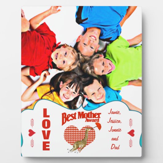 Plaque Photo Meilleure mère Prix Keepsaké (Devant)