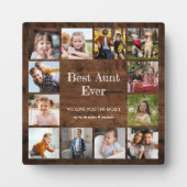 Plaque Photo Meilleure tante Ever 12 Collage photo (Devant)