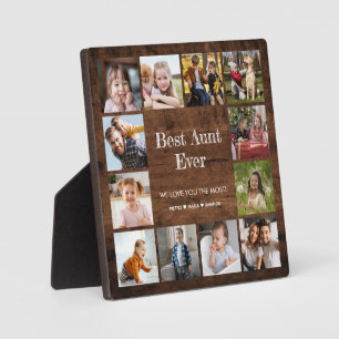 Plaque Photo Meilleure tante Ever 12 Collage photo